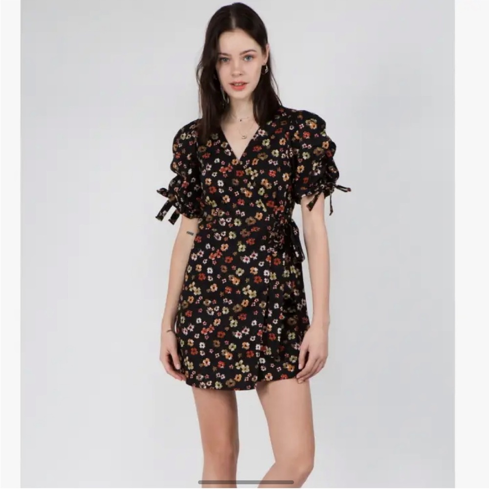 Floral wrap dress